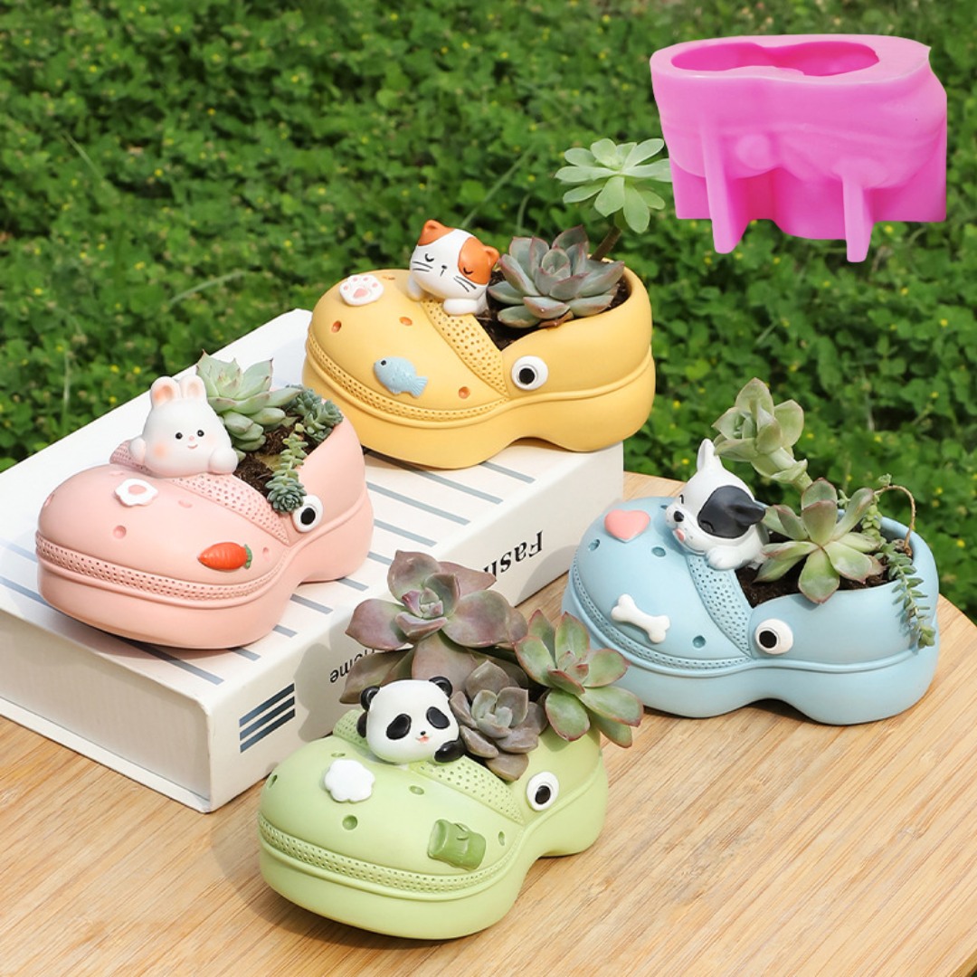 3D Animal Chinelos para Planta - Echeveria Succulent avaliação e preço