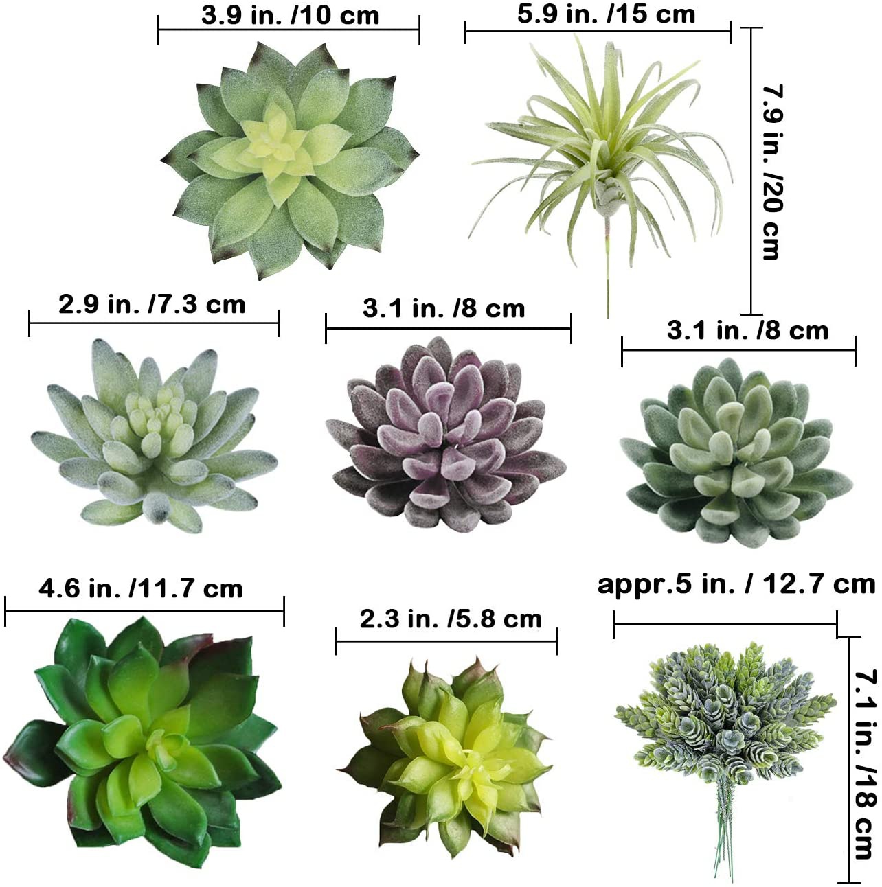 Pacote com 15 Suculentas Artif - Echeveria Succulent avaliação e preço
